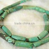 Green Column Shaped Natural Turquoise Bead Necklace thumbnail-1