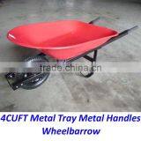 America 4Cuft Metal Tray Metal Handles Wheelbarrow for Gardenning thumbnail-1