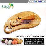 3 Piece Hand Crafted Acacia Wood Cutting Board Set thumbnail-5