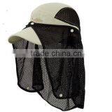 White Gauze Male Mosquitoes in Summer Bees Neck Guard Covered Face Fishing Hat Man Sun Hat Covered Face Outdoor Sun Hat thumbnail-4