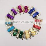 Indian Belly Dance Bangle Bracelet Stretch Sequin Anklet With Cion thumbnail-2