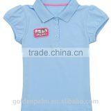 Applique Short Sleeve 95% Cotton 5% Spandex Girls Polo Shirts thumbnail-1