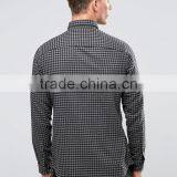 High Quality Custom New Design Long Sleeve Mens 100% Cotton Soft Flannel Slim Fit Casual Check Print Dress Shirts thumbnail-2