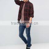 Long Sleeve Button Down Collar Mens Pre-Shrunk 85% Polyester 15% Wool Breathable Regular Fit Casual Check Print Shirts thumbnail-4