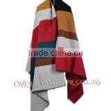 CX-B-P-28 Colourful Stripped Women Winter Warm Acrylic Pashmina thumbnail-3