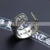 Fashion Cool Retro Punk JEWELRY Open Ring Sterling Silver for Men Wholesale thumbnail-3