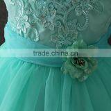 2017 Indian Girls Without Dress Pictures Summer Green Flower Puffy Party Dress Turkey Girls Shining Performance Dance Dresses thumbnail-4