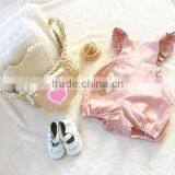 Breathable Style Girl Soft Pink Clothes Cotton Newborn Baby Romper thumbnail-2