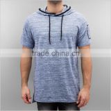 New Fashion Custom Print Design Mens Short Sleeve Hoodie With Hoods thumbnail-1