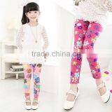 High Quality Girls Leggings Children Pants Print Flower Kids Girls Pants thumbnail-2