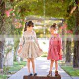 Simple Lovely 2017 Baby Girl Party Dress Children Frocks Designs Linen Dress Baby Girl Clothes thumbnail-3