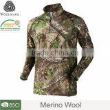 Wholesale High Qulity Dry Fit Unisex Comfortable Merino Wool Camo Outdoor Sports t Shirts Bulk Outdoor Shirt thumbnail-3
