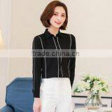 Custom Beautiful Cheap Designs for Women Formal Fashionable Chiffon Long Sleeve Shirts thumbnail-3