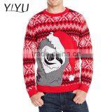2016 Latest Designs Men's Red Jacquard Christmas Jumper,Ugly Christmas Sweater thumbnail-1