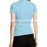 Women's Pique Two-button Placket Pink, Casual Polo Tee Shirt thumbnail-4