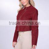 Women's Suede Motorcycle Jackets #LPU0514 thumbnail-1