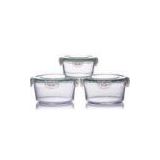 Classical Borosilicate Round Glass food storage Containers for oven