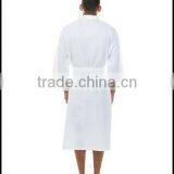 Cotton Waffle Bathrobe Satin Style Bath Gown Waffle SPA Long Down Robes thumbnail-5