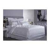 100% Combed Cotton Stripe White Hotel Bed Linens For Medium / Luxury Hotels thumbnail-1