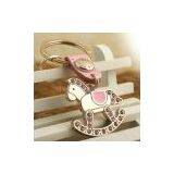 Genuine Leather Heart Lovers Bear Car Male Women\'s Keychain Key Chain