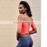 Women's Sports Yoga Sexy Racerback Tops Padded Striped Tank Top thumbnail-5