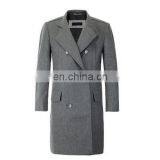 New Fashion High Quality USA European Clothes Slim Fit Double Breasted Wool Cashmere Men Overcoat