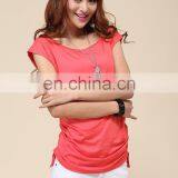 Trade Assurance Yihao Fashion Leisure T-shirts Wholesale 2015 Women Long T-shirts thumbnail-3