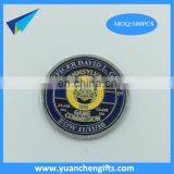 Embossing metal challenge coins custom soft enamel silver plating metal coins