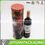 wholesale custom round gift packaging wine tin can