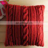Wholesale Plain Dyed Eco-Friendly 100% Cotton/Acrylic Decorative Chunky Knit Throw Pillow/Cushion Cover thumbnail-3