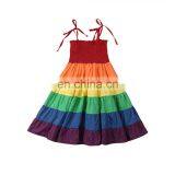 Rainbow Maxi Dress Baby Girl Summer Dress Kid Twirl Dress thumbnail-1