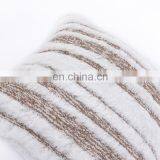New Design Fashion Faux Fur Striped Jacquard Cushion Cover Deco thumbnail-2