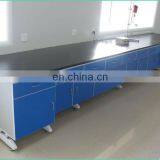 Electristic Lab Wall Bench Steel and Wood Laboratory Chemical Wall Bench C Frame