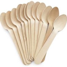 Eco friendly flatware FSC certified birch wood spoons disposable wooden cutlery sets biodegradable