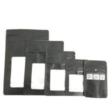 3.5g 7g 28g Matte Glossy Printed Black CR Packaging Mylar Bags With Labels for Food thumbnail-2