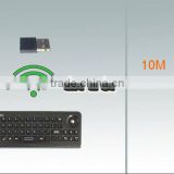 2013New arrival! 2.4GHZ MINI Wireless Keyboard Built-in Fly Air Mouse with IR Remote Control M7 air mouse