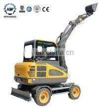 Hengwang HW50 Construction Equipment China Excavator Wheeled 5 Ton Excavator Driving Wheel thumbnail-1
