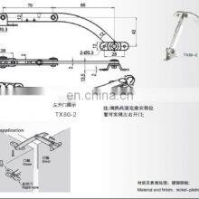 TX80 Novel Carbon Steel Chrome Coated Adjustable Door Stop thumbnail-5
