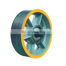 Elevador, polea de tracción de hierro fundido, polea desviadora de seguridad en venta thumbnail-3