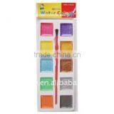 10 Colors Metallic Water Color With a Brush