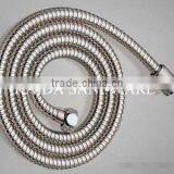 Stainless steel shower hose, brass cap nuts, pvc inner pipe.