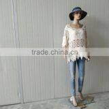2016 Ladies Tops Hot Cotton Embroidery Lace Fabric Vest for Women Blouse thumbnail-5