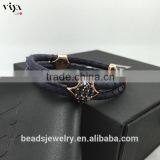 2016 New Arrival Luxury Silver Plated Exotic Genuine Stingray Man Skull Bracelet For Man thumbnail-5