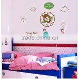 DIY Kids Wall Clock Flying Bear thumbnail-1