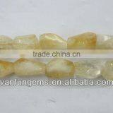 Citrine Faceted Tumble Stone thumbnail-1