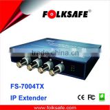 Security products transmitter, IP extender over coax cable transmitter, active ethernet and power IP transmitter