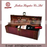 Jinhua Supplier Handmade Professional MDF Leather Wine Box Handle Latch Accessories Set