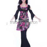 Special Turkish Belly Dance Costumes With Flower Printing Pattern in Practice Wear Quality Choice