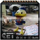 Donald Duck Sculpture Fiberglass Donald Duck Statue Decorative Cartoon Figures