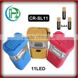 2015 New Outdoor AA Battery Small 11LED Camping Lanterns 11 Led Camping Tent Lantern,candy Colorful Led Hook Camping Lante